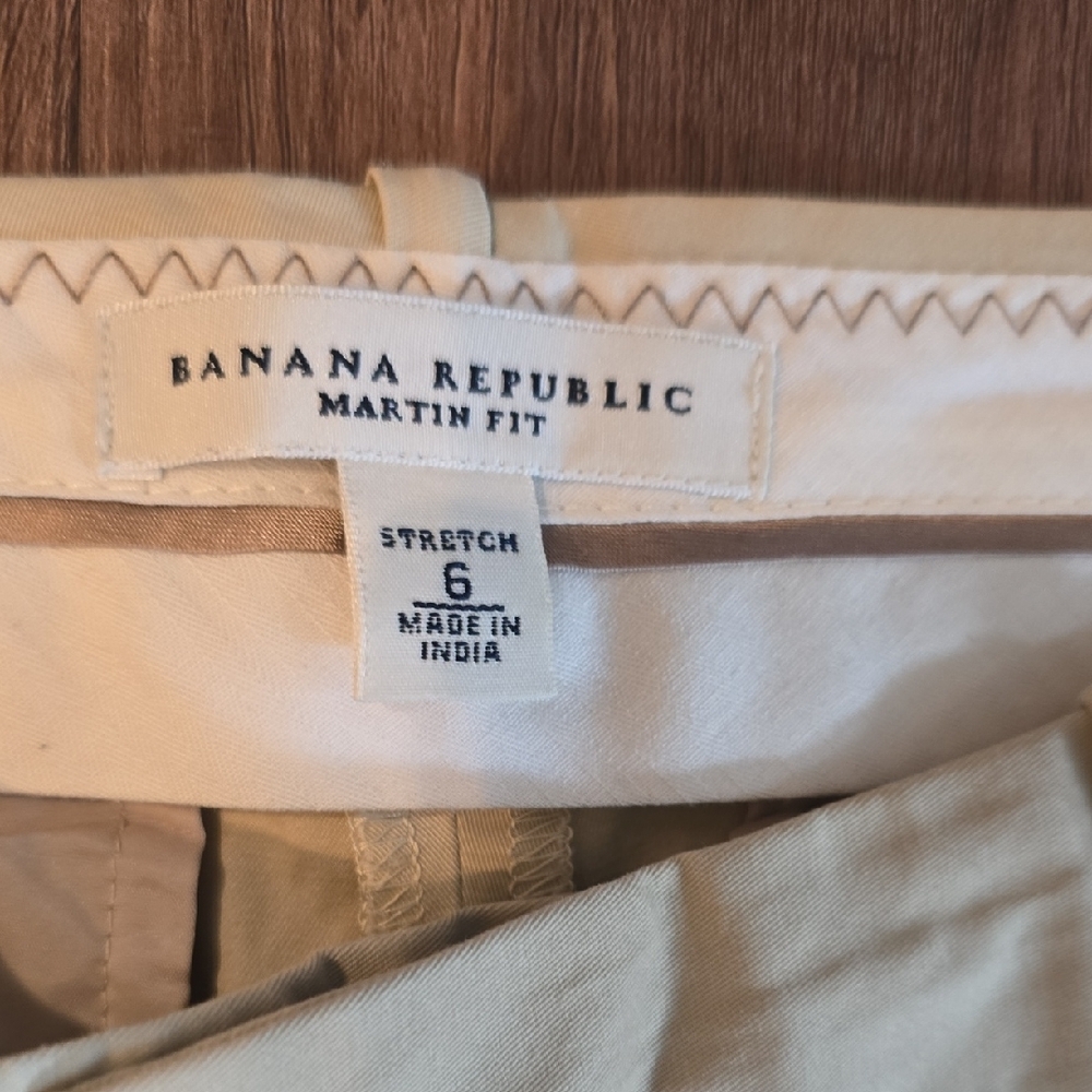 Banana Republic Beige Martin Fit Stretch Pants - Picture 2 of 6